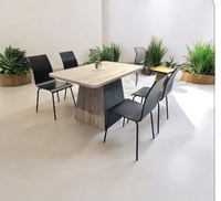 Ensemble de table à manger en bois moderne avec 6 chaises pour la cuisine et la maison