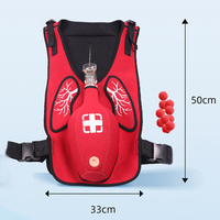 Maniquí de Primeros Auxilios para Práctica de Infarto de Vía Aérea, Rojo, para Entrenamiento Clínico de Emergencias, Chaleco Heimlich para Adultos, PVC, Intuitivo, para Hospital/Universidad