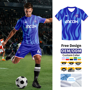 Kit Calcio Personalizzato EXON Elite Grade con Nome e Numero del Giocatore, <span class=keywords><strong>Divisa</strong></span> da Calcio Unica per Idea Regalo - Product Image 1