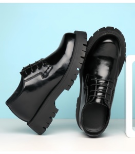 Chaussures habillées Oxford <span class=keywords><strong>style</strong></span> <span class=keywords><strong>italien</strong></span> pour hommes, en cuir véritable, respirantes, rehaussantes, pointures 38-47, pour l'automne – Meilleures ventes - Product Image 4