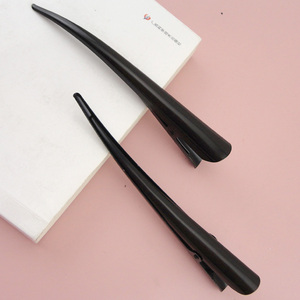 <span class=keywords><strong>Pince</strong></span> à <span class=keywords><strong>bec</strong></span> métallique en filigrane noire 13cm, épingles à cheveux pour Salon de coiffure, grande <span class=keywords><strong>pince</strong></span> à cheveux en Alligator - Product Image 2