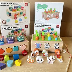Cubo de Actividades Multifuncional Sensorial de Madera Inspirado en Montessori para Bebés - Product Image 1