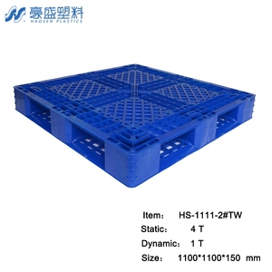 <span class=keywords><strong>Palette</strong></span> en plastique Euro industrielle personnalisée à 4 voies pour charges lourdes avec logo, design à nervures croisées et grille, conçue pour le poids de vos produits - Product Image 5