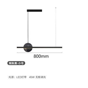 Lustre de salle à manger moderne minimaliste en cuivre et marbre, luminaire suspendu géométrique haut de gamme pour îlot de bar, lumière de luxe - Product Image 5