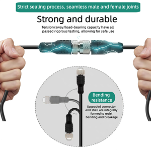 Nữ nối M12/4-Pin thẳng YF2A14-020UB3XLEAX Proximity quang điện cảm biến kết nối cáp - Product Image 3