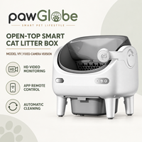 Bac à litière automatique pour chat à ouverture supérieure avec caméra HD, contrôle par application, capteurs de poids, capacité de 81 L pour plusieurs chats