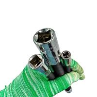 Adaptador de barra de extensión de 3 uds., varilla conectiva, cabezal de conversión de eje Flexible, llave de trinquete de alto par, taladro electrónico
