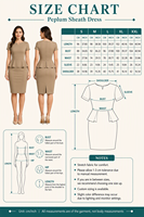 Robe fourreau peplum à col rond et manches courtes 250 GSM pour femme, longueur genou, professionnelle, opaque, avec logo personnalisé, OEM, vente en gros