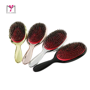 Cepillo de Pelo MUYANG Personalizado, Cerdas de Pelo de Caballo, Mango de Metal, Antiestático, Uso en Salón, Tamaño Grande, Estilo Elegante - Product Image 1