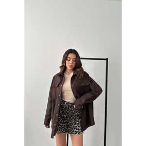 Blusas y Camisas de Gabardina Marrón para Mujer, Producto al por Mayor - Product Image 5