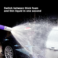Botella de Espuma de Jabón Eléctrica de Alta Presión de 100 ml con Conector Rápido de 1/4'', Rociador para Lavado de Autos, Lanza de Espuma Ajustable para Limpieza de Autos