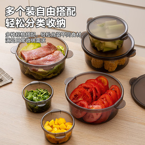 Food <b>Storage</b> Bowl Round Clip-On Lid Large Refrigerator Container Keeping Fresh Design - Product Image 4
