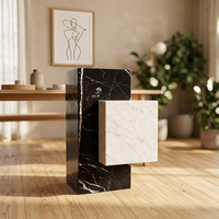 Table d'appoint moderne personnalisée KINGS-WING, table en pierre pour salon, table en marbre