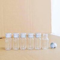 Flacon en plastique de petite taille pour poudre liquide médicale, étanche, avec bouchon à vis en aluminium, marque privée, 10 ml, 30 ml, 0,34 oz, 1 oz