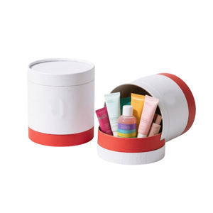 Boîte cadeau rigide en carton avec fenêtre transparente, emballage tube de luxe pour produits cosmétiques et outils de maquillage, avec logo personnalisé. - Product Image 2