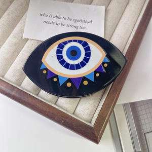 QianJin Nuevo Accesorio para el Cabello con Diseño de Ojo de Diablo en Ácido Acético con Clip de Tiburón Transparente para la Parte Posterior de la Cabeza - Product Image 4