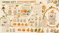 Aangepaste schattige berenpluche met oranje fruit, zacht knuffeldier, pluche figuur, OEM ODM, lage minimale bestelhoeveelheid, cadeau, groothandel