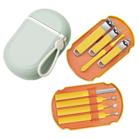 Kit de coupe-ongles en acier luxueux de haute qualité MS-1453, 8 pièces, coffret cadeau pour le soin des ongles