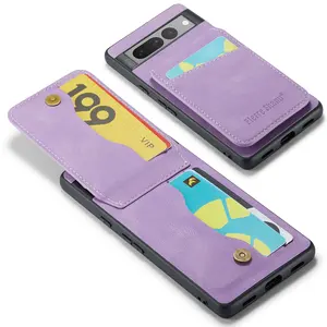 Credit Card Slot Holder Ultra Slim Protector Case PU Leather Case for Google Pixel 7 Pro