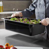 Casserole en polycarbonate pleine grandeur noire transparente Gastronom Pan