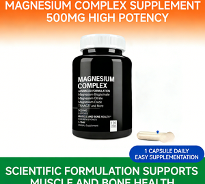 פרימיום מגנזיום קומפלקס 500 מ ג קפסולות מ ג תוספת ספיגה גבוהה עבור שינה, הרפיה שרירים & התכווצויות ברגל - Product Image 2