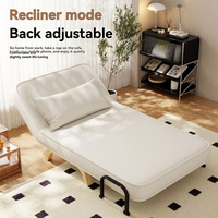 Divano letto pieghevole canapé en bois minimaliste nordique élégant réglage multi-angle pratique petit canapé-lit pliant