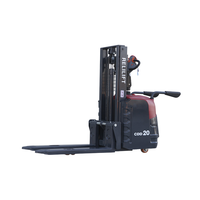 Gerbeur électrique RELILIFT CDD15 de 1,5 tonne avec déplaceur latéral hydraulique, batterie au plomb-acide, pneus en polyuréthane |   Hauteur de fourche 85 mm