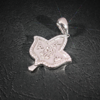 Pendentif Fleur Tulipe AKA en Argent Sterling 925 avec Moissanite VVS, Testeur de Diamant Inclus, Style Hip Hop Bling 2026 pour Hommes et Femmes