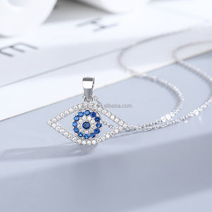 Yasno-joyería personalizada de alta calidad, collar con colgante de ojo malvado de piedra Cz de Plata de Ley 925 - Product Image 2