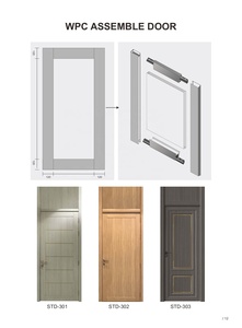 Puerta Interior de WPC Impermeable de Tamaño Personalizado de 44 mm y 60 mm para <span class=keywords><strong>Baño</strong></span>, Hotel, Apartamento - Product Image 6