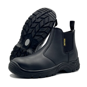 Industrial Steel Toe Anti-Puncture Genuine <strong>Leather</strong> Non-slip <strong>Work</strong> Safety <strong>Boots</strong> for Men - Product Image 1