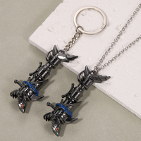 Porte-clés Loli Jinx Lance-roquettes en alliage de zinc, design anime, léger, bouche de requin, vente directe usine, idéal pour le cosplay - Nouveauté très prisée