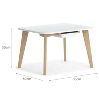 Meubles pour enfants en bois massif blanc Boori uniquement pour les entreprises (B2B) - Ensemble de table et de chaises d'activités pour enfants d'âge préscolaire