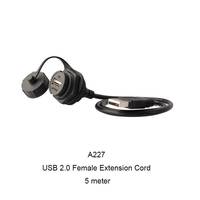 Cable Circular USB2.0/3.0 Impermeable IP67 de Lshitech, Conector Hembra a Macho, Longitud Extendida de 1.5-5 Metros
