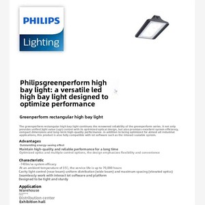 <span class=keywords><strong>PHILIPS</strong></span> BY570P BY570X LED100 LED150 <span class=keywords><strong>LED</strong></span> 200 LED250 NW CW <span class=keywords><strong>Philips</strong></span> GreenPerform Lámpara Rectangular Highbay - Product Image 2