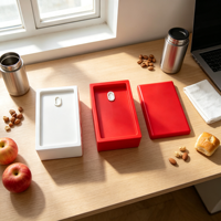Boîte à bento en plastique à 2 étages avec motif personnalisé, réutilisable, portable, compatible micro-ondes, pour pique-nique, bureau, école, voyage