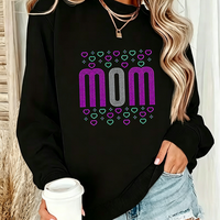 Transfert de strass personnalisé avec motif Maman pour T-shirt