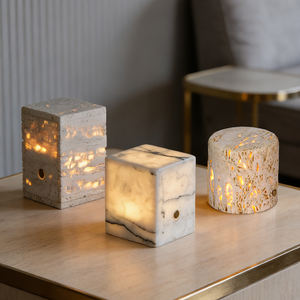 Lampes d'ambiance LED modernes en marbre et céramique personnalisables à prix de gros pour la décoration intérieure de chambre à coucher - Product Image 1