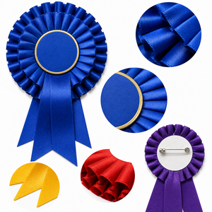 Custom <strong>Horse</strong> Show <strong>Rosettes</strong> Prize Ribbons Awards Satin Equestrian Winner <strong>Rosette</strong> Badge with Logo Printing - Product Image 2