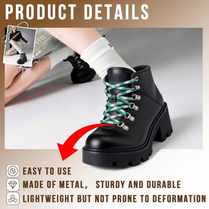 Sets Boot Lace Hooks Metal D Rings Shoes Lace Buckles With Rivets For Hiking Boot Repair Kit Shoe Tumbler <b>Wrap</b> Cup Leather Bag P - Product Image 3