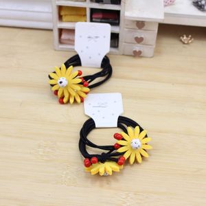 Coletero de tela elástica con nudo de margarita para mujer, diadema informal, verano 2021, origen Yiwu - Product Image 3