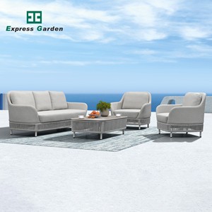 <span class=keywords><strong>Set</strong></span> Divano da <span class=keywords><strong>Giardino</strong></span> Express Garden di Lusso, Divano da Esterno <span class=keywords><strong>Moderno</strong></span> in Corda Intrecciata per Patio, Balcone e Terrazza - Product Image 1