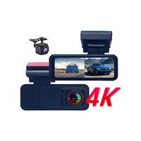 Caméra de tableau de bord double 4K Premium avec écran 3,2 pouces, caméra avant et arrière, GPS en option, système d'enregistrement vidéo automobile