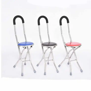 Dispositivo médico de cuatro patas <span class=keywords><strong>Silla</strong></span> de Muleta plegable Asiento de bastón para caminar Combinación de bastón y <span class=keywords><strong>silla</strong></span> - Product Image 4