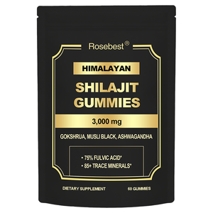 Rosebest Halal Certified 3000mg Pure Himalayan Shilajit Gold Resin Gummy <strong>Supplement</strong> with KSM 66 Ashwagandha and 75% Fulvic Acid - Product Image 1