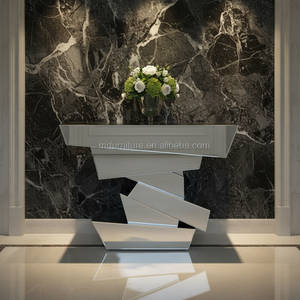 Home Decor Other Wood Furniture Modern Geometric Design <strong>Console</strong> Tables Glam <strong>Mirror</strong> <strong>Consoles</strong> for Halway Entryway - Product Image 1