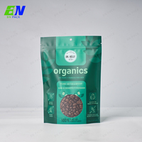 Sachet Doypack LLDPE 100g à surface mate, refermable avec fermeture éclair, recyclable, avec fenêtre gravée, qualité alimentaire, étanche, pour aliments biologiques pour animaux de compagnie - Vente en gros