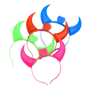 <span class=keywords><strong>Corne</strong></span> de démon rougeoyante I239 avec couvre-chef léger bandeau scintillant bois fluorescents Gala Concert danse accessoires de Costume de fête - Product Image 2