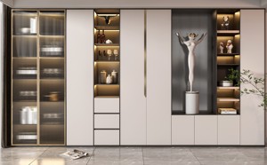 Aparador de Salón de Diseño de Alta Calidad y Sin Costos con Almacenamiento y Vinoteca, Acabado sin Pintura, Venta Directa de Fábrica - Product Image 2