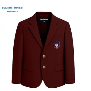 Veste de costume unisexe en polyester pour uniformes scolaires préscolaires, primaires et secondaires, costumes d'étudiant personnalisés avec LOGO - Product Image 6
